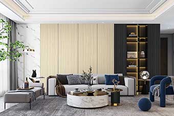 德州轻奢风格-客厅